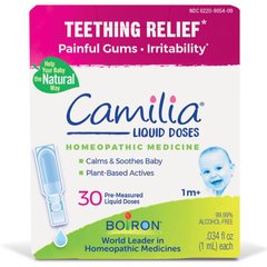 Засіб для зняття болю при прорізуванні зубів Boiron Camilia для немовлят від 1 місяця 30 рідких доз