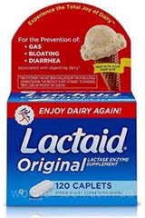 Lactaid original таблетки для засвоєння, розщеплення лактози 120 шт для дорослих та дітей з 4 років