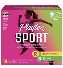Тампони Playtex Sport 50 шт з аплікатором США