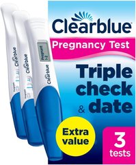 Clearblue тест на вагітність 3 шт. Pregnancy Test Ultra Early Triple-Check & Date Combo Pack