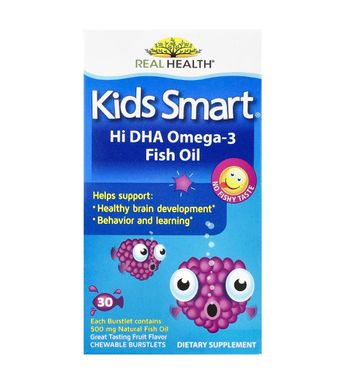 Дитяча Омега 3 Bioglan Kids Smart DHA-Omega 3 Fish Oil 30 Chewable Burstlets