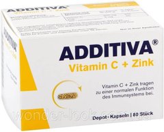 ADDITIVA Vitamin C + Zink 80 шт. Німеччина