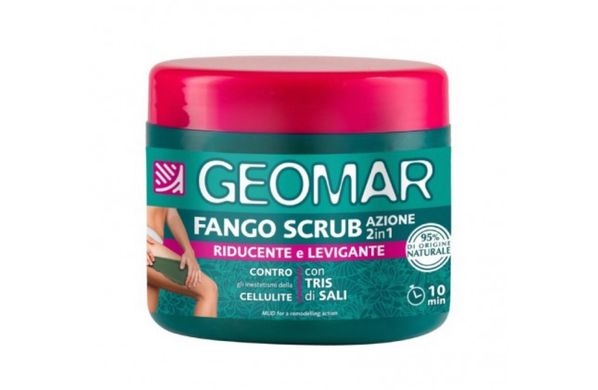 GEOMAR грязевой скраб обвертывание 2in1 Reducing And Smoothing Mud Scrub 600g