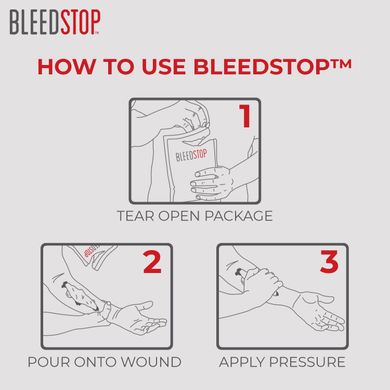 Гемостатичний порошок BleedStop First Aid Powder 4*15 gr