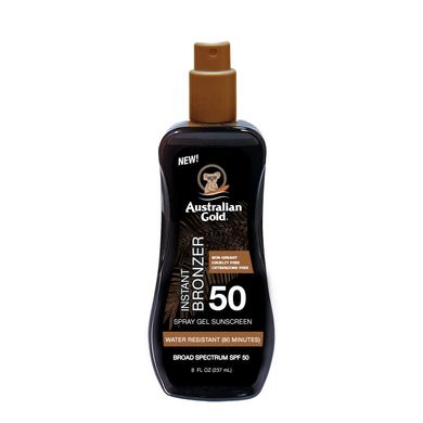 Australian Gold SPF 50 Spray Gel Bronzer Спрей-гель c бронзатором, 237 мл