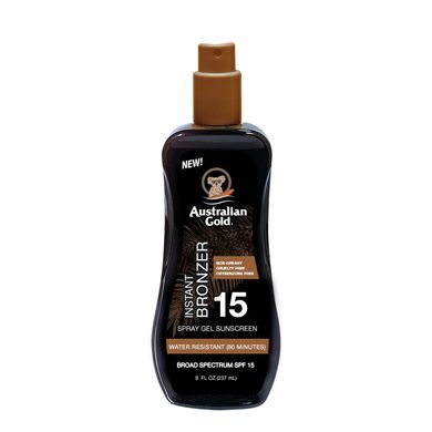 Спрей - Гель для загара Australian Gold SPF 15 с бронзатором