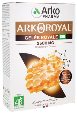 Arkopharma Arko Royal Gelée Royale 2500 mg Bio маточное молочко средство для поднятия иммунитета 20 шт