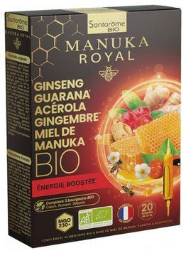 Комплекс для иммунитета и энергии Santarome Manuka Royal &Eacute;nergie Boost&eacute;e Bio 20 Ampoules