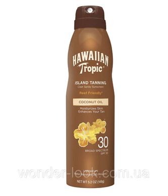 Масло-спрей для загара Hawaiian Tropic Dry Oil Clear Spray Sunscreen Broad Spectrum SPF 30