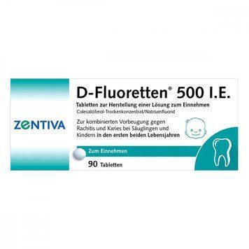 Дитячий вітамін D3 D-Fluoretten 500 Німеччина 90 шт
