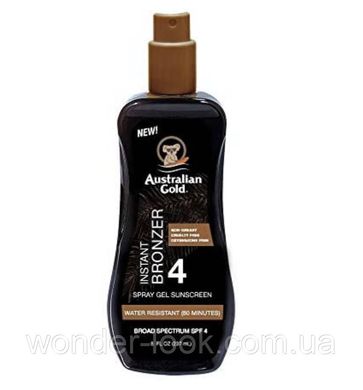 Australian gold spf 4 спрей - гель для загара с бронзатором