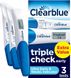 Clearblue тест на беременность 3 шт. Pregnancy Test Ultra Early Triple-Check & Date Combo Pack