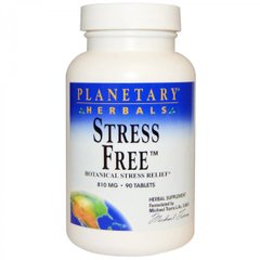 Planetary Herbals, Stress Free, зняття стресу за допомогою рослин, 810 мг, 90 таблеток
