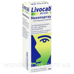 Ливокаб назальний спрей LIVOCAB (протиалергічну, антигістамінну)
